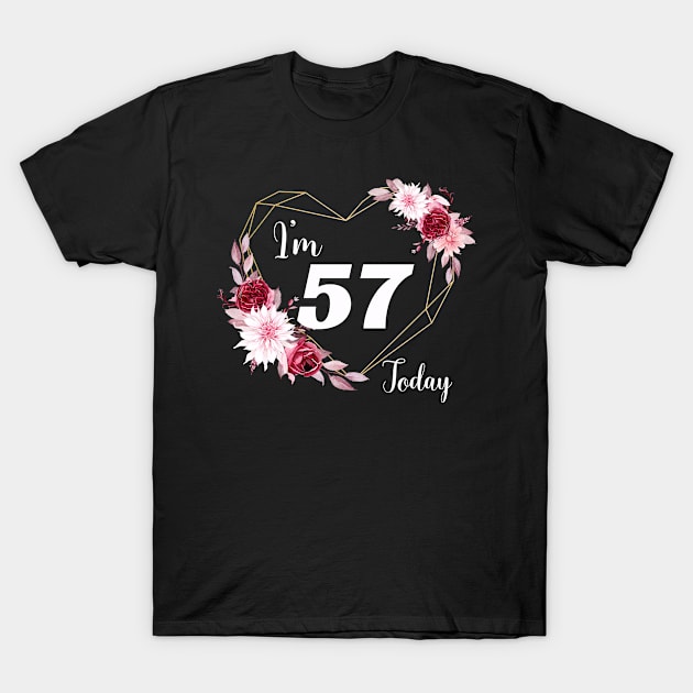 57th Birthday Born In 1966 T-Shirt by Inkwork Otherworlds